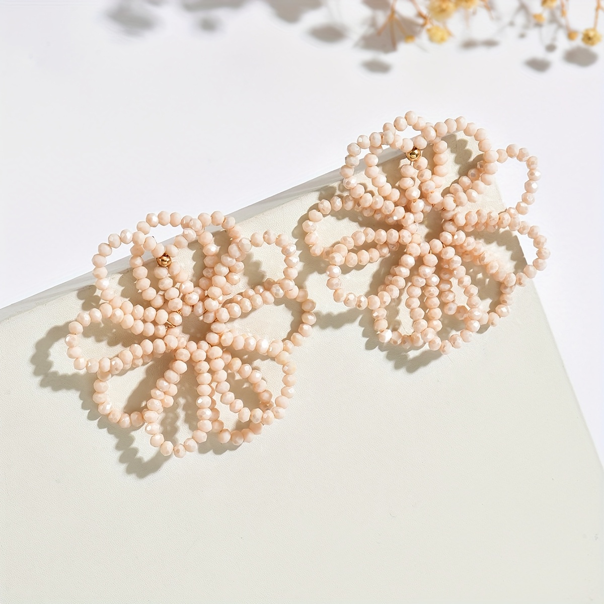 Handmade Beaded Floral Earrings for Vacation Style